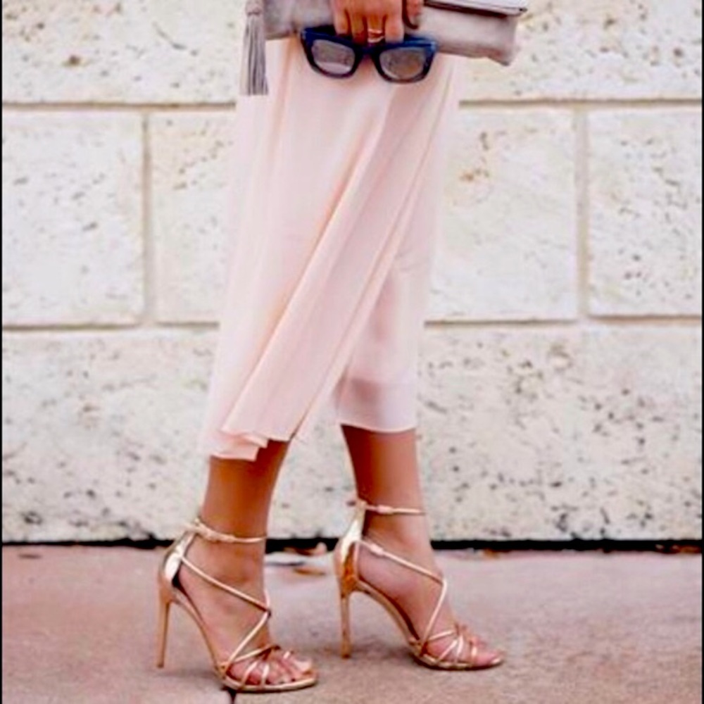 Strappy Rose gold Steve Madden Stiletto